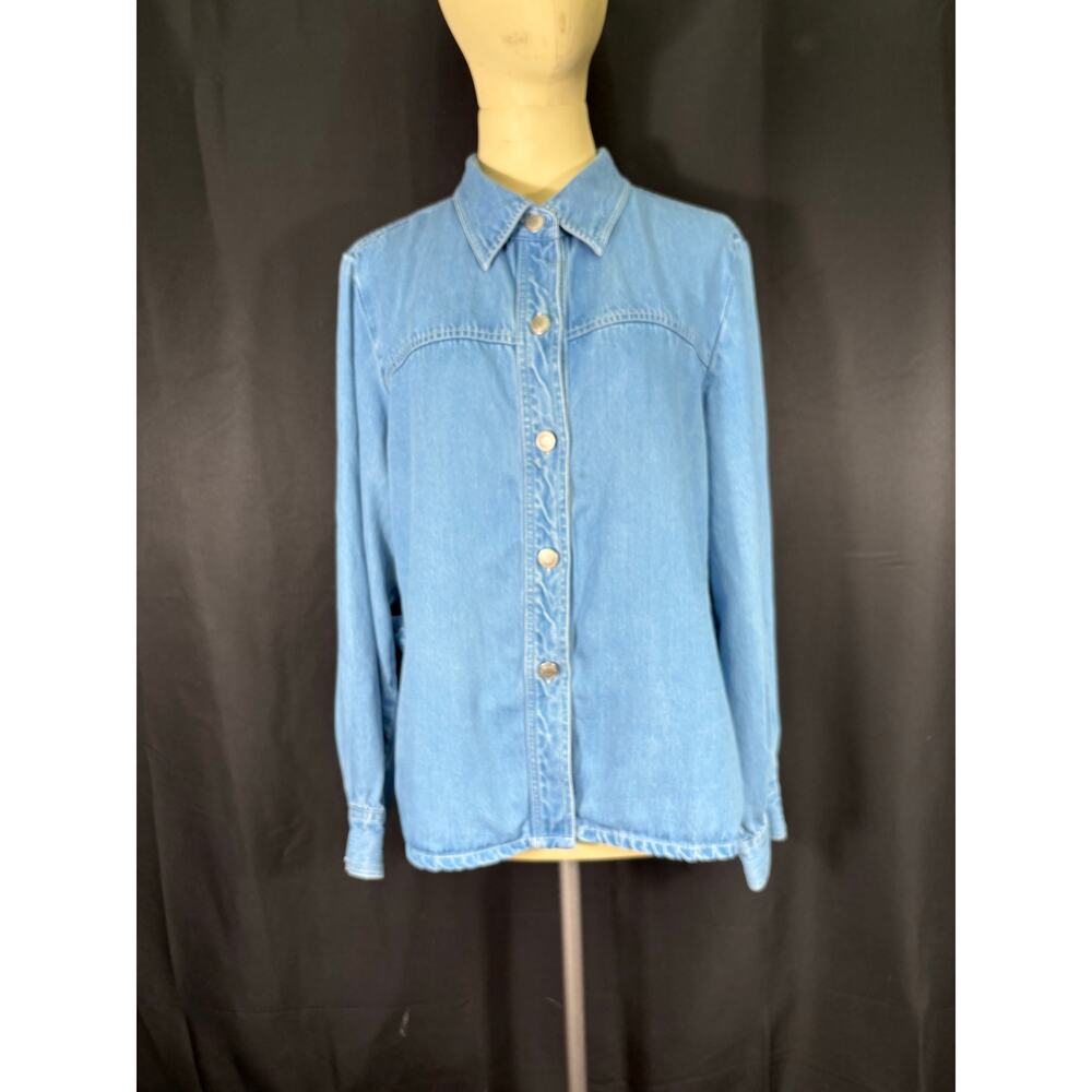 Woman's Pendleton Denim Top, Size Large Heavy Jean Shirt Lightweight Jacket